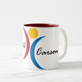 2 Couleurs Célébrez la tasse de Carson (Devant droit)