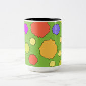 2 Couleurs Cercles funky rétro et géométrique sur une tasse (Centre)