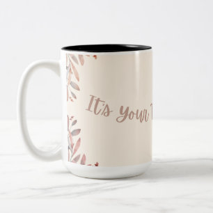 2 Couleurs C'est ton temps de fleur-tasse de café, tasse de t