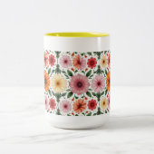 2 Couleurs C'est une tasse à fleurs (Centre)