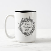 2 Couleurs C'est une vie merveilleuse - tasse de Noël (Gauche)