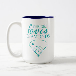 2 Couleurs Cette fille aime la tasse de base-ball/base-ball