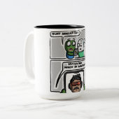 2 Couleurs Cette tasse à design de mème de style BD drôle (Devant gauche)