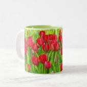 2 Couleurs Champ de tasse de tulipes (Devant gauche)