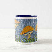2 Couleurs Champignons sur la tasse de denim (Centre)