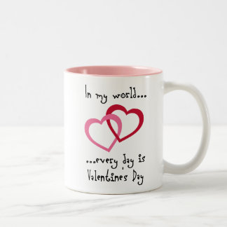 2 Couleurs Chaque jour est tasse de VDay
