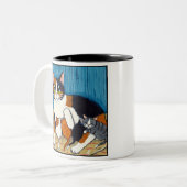 2 Couleurs Chat de la maman | et tasse de remplacement d'art (Devant gauche)