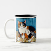 2 Couleurs Chat de la maman | et tasse de remplacement d'art (Gauche)