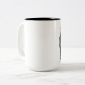 2 Couleurs Chat de nq dans une tasse de boîte (Devant gauche)