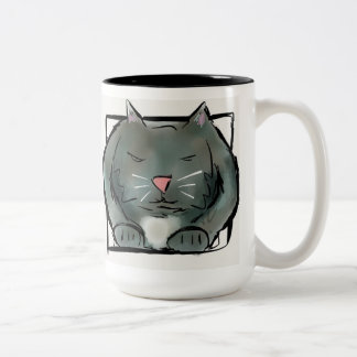 2 Couleurs Chat de nq dans une tasse de boîte