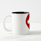 2 Couleurs Chat Rouge Sur La Tasse (Gauche)