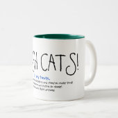 2 Couleurs CHATS DE SILENCE ! La tasse ! (Devant droit)