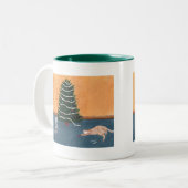 2 Couleurs Chats espiègles de Noël par la tasse d'arbre (Devant gauche)