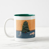 2 Couleurs Chats espiègles de Noël par la tasse d'arbre (Gauche)