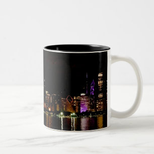 2 Couleurs Chicago Skyline à la tasse de café à deux tons 