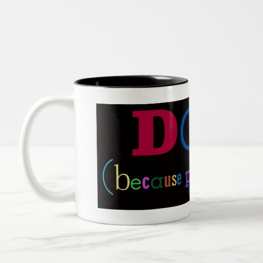 2 Couleurs CHIENS. (parce que les gens sucent) tasse de café (Gauche)