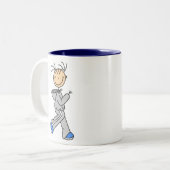 2 Couleurs Chiffre courant tasse de bâton (Devant gauche)