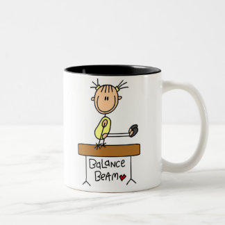 2 Couleurs Chiffre gymnaste de bâton sur la tasse de faisceau