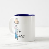 2 Couleurs Chiffre tasse de bâton de dentiste (Devant gauche)