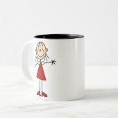 2 Couleurs Chiffre tasse de bâton de maman (Devant gauche)