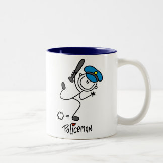 2 Couleurs Chiffre tasse de bâton de policier
