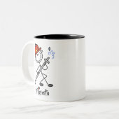 2 Couleurs Chiffre tasse de bâton de pompier (Devant gauche)