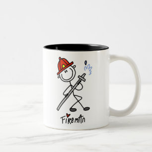 2 Couleurs Chiffre tasse de bâton de pompier