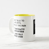 2 Couleurs Cincinnati Twitter post tasse (Devant gauche)