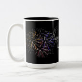 2 Couleurs Cinquantième tasse heureuse personnalisée de feux (Gauche)