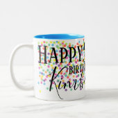 2 Couleurs Cinquantième tasse personnalisée d'anniversaire (Gauche)