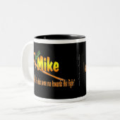 2 Couleurs Citation de César, tasse de Mike d'équipe (Devant gauche)