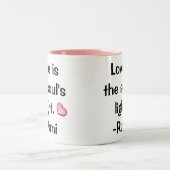 2 Couleurs Citations : L'amour Est-Rumi tasse (Centre)