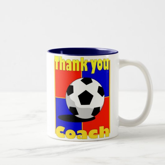 2 Couleurs Coach de football tasse (Droit)