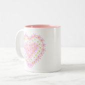 2 Couleurs Coeur de tasse de fleurs (Devant gauche)