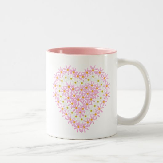 2 Couleurs Coeur de tasse de fleurs (Droit)