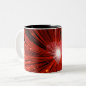 2 Couleurs Coeur rouge tasse à deux tons (Devant gauche)