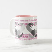 2 Couleurs Coeurs de tasse de furet (Devant gauche)