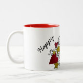 2 Couleurs Coeurs et tasse de heureuse Sainte-Valentin (Gauche)