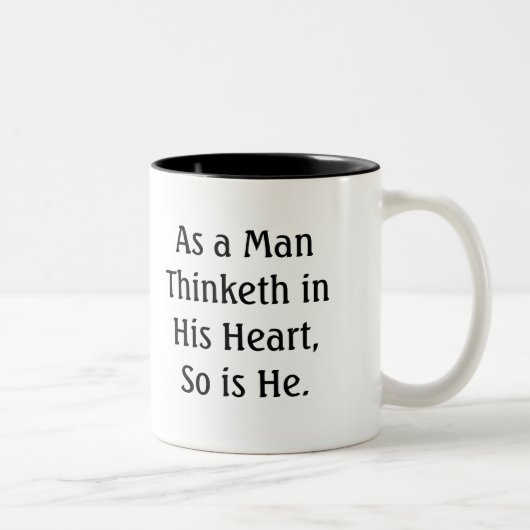 2 Couleurs Comme tasse de Thinketh d'homme (Droit)