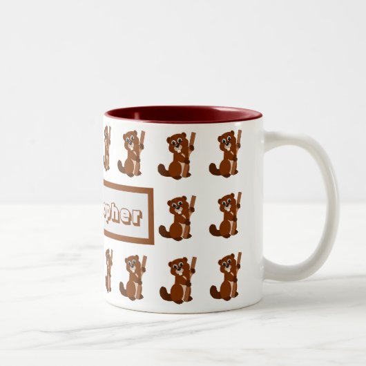 2 Couleurs Conception de castor de tasse (Droit)