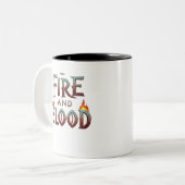 2 Couleurs Conception de la tasse "Feu et Sang" (Devant gauche)