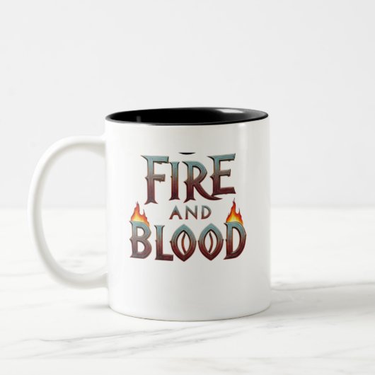 2 Couleurs Conception de la tasse "Feu et Sang" (Gauche)