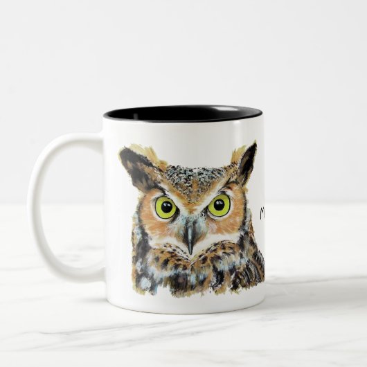 2 Couleurs Conception de tasse avec chouette (Gauche)