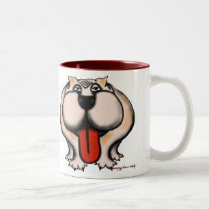 2 Couleurs Conception de tasse de bouledogue
