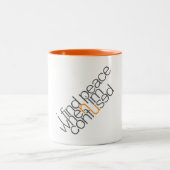 2 Couleurs conception de tasse de typographie (Centre)