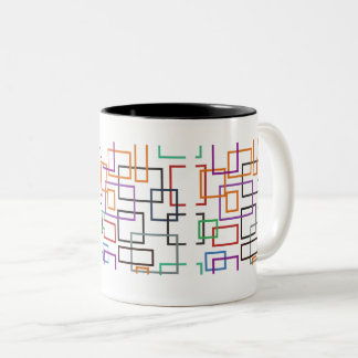 2 Couleurs Conception de tasse géométrique vibrante avec des 