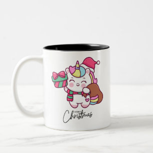 2 Couleurs Conception de tasse licorne pour Noël 