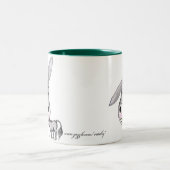 2 Couleurs Conception drôle de tasse d'âne (Centre)