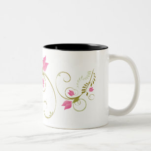 2 Couleurs Conception lunatique de tasse de fleurs