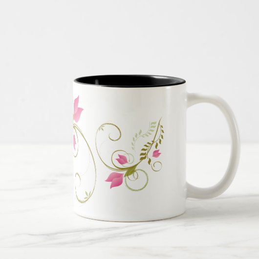 2 Couleurs Conception lunatique de tasse de fleurs (Droit)